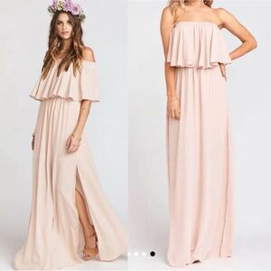 Show Me Your Mumu Hacienda Maxi Dress in Dusty Blush Crisp size Medium